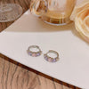 Multi Stone Hoops Pair