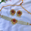 Multi Pearl Choker Set