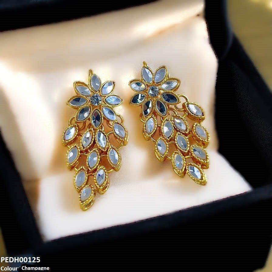 Tear Flower Drop Earrings Pair