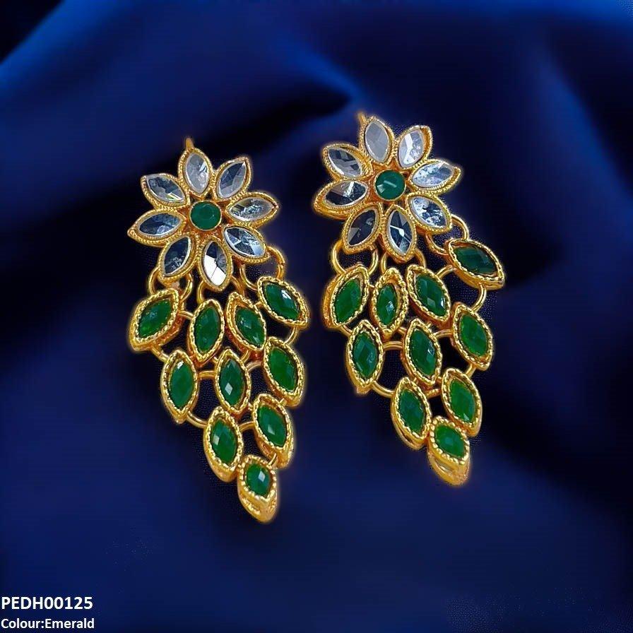 Tear Flower Drop Earrings Pair