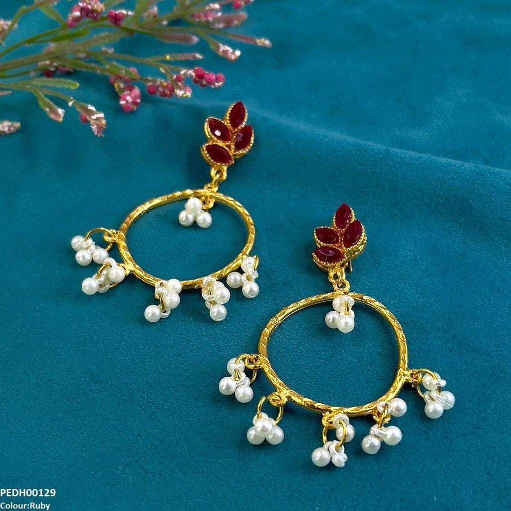 Tear Round Drop Earrings