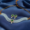 Square Pearl Drop Choker Set
