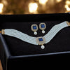 Square Pearl Drop Choker Set