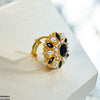 Tear/Round Flower Ring Adjustable Ring