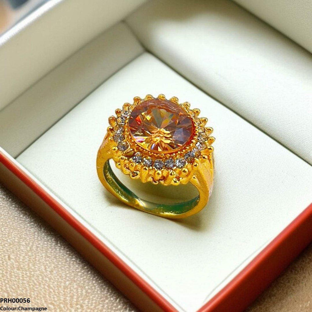 Round Sunburst Ring