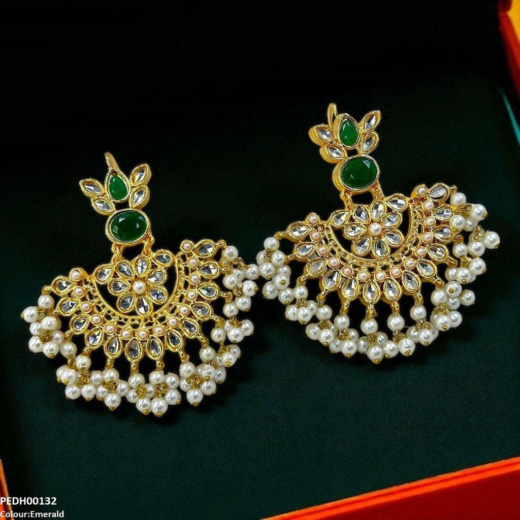 Oval/Tear Pearl Drop Earrings