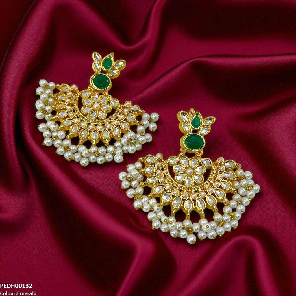 Oval/Tear Pearl Drop Earrings