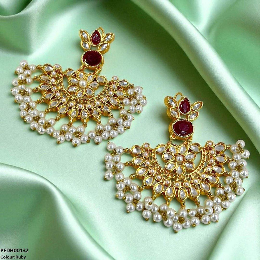 Oval/Tear Pearl Drop Earrings