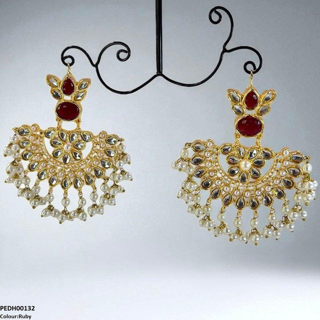 Oval/Tear Pearl Drop Earrings