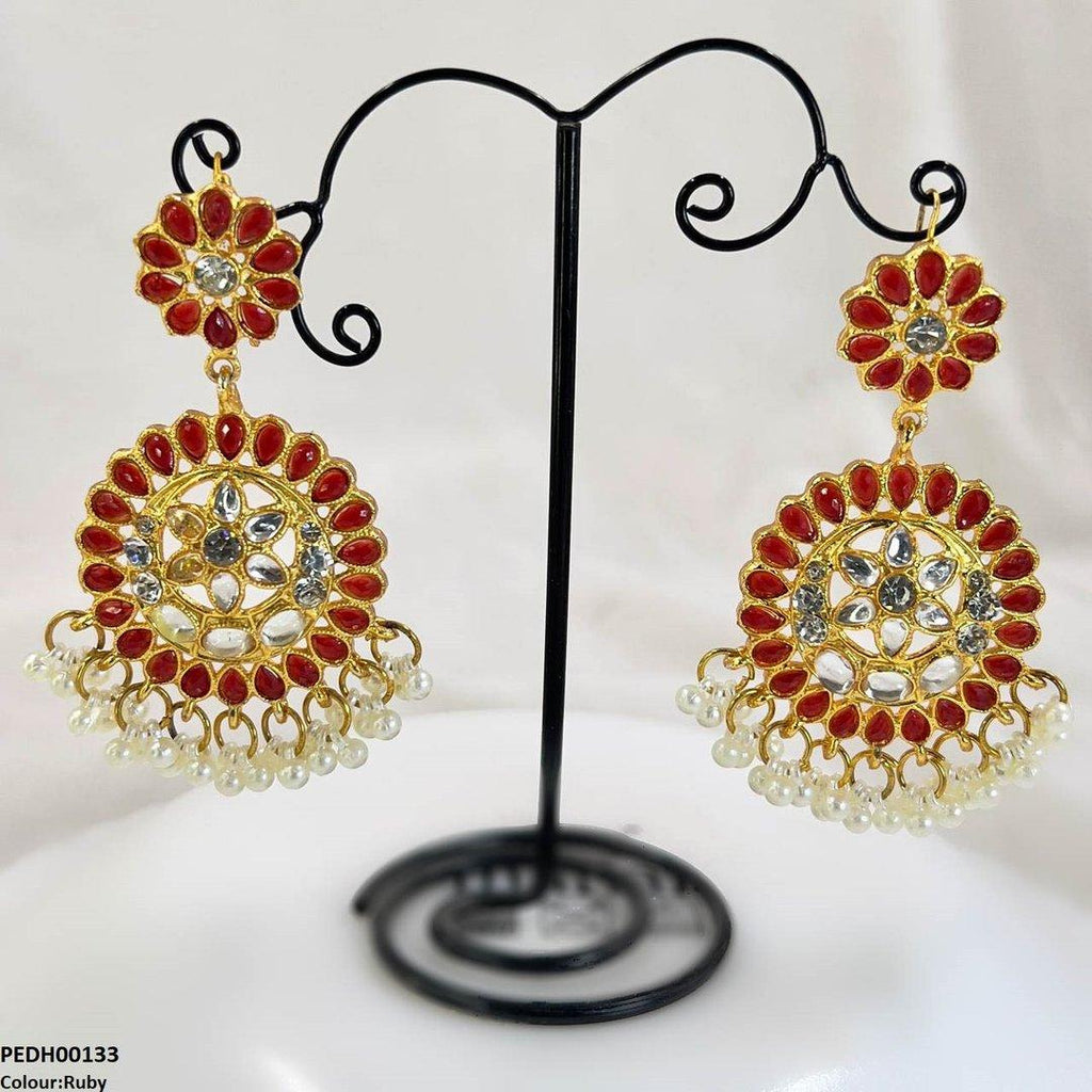 Moon/Star Pearl Drop Earrings