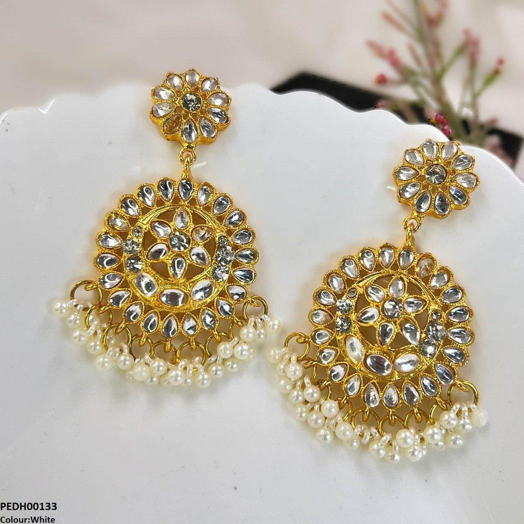 Moon/Star Pearl Drop Earrings