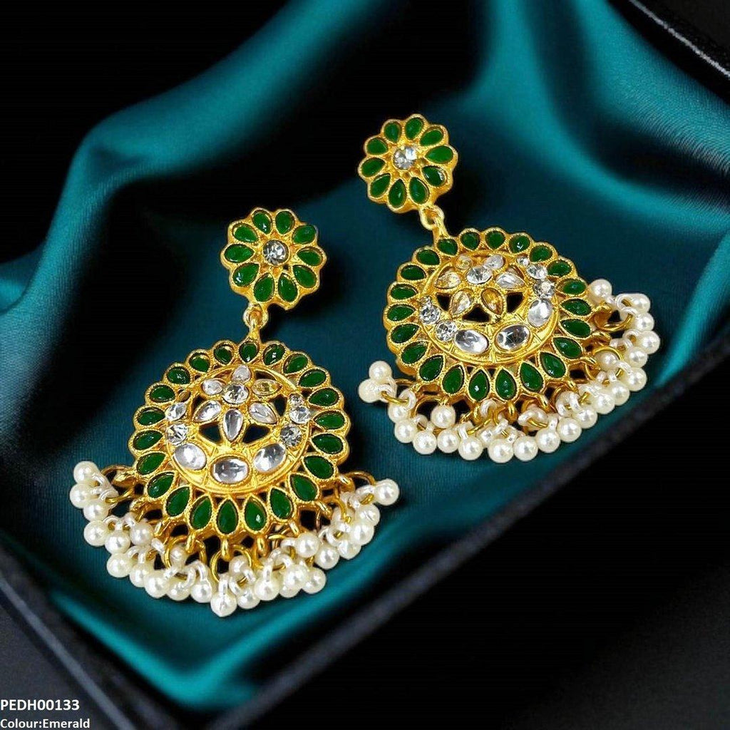 Moon/Star Pearl Drop Earrings