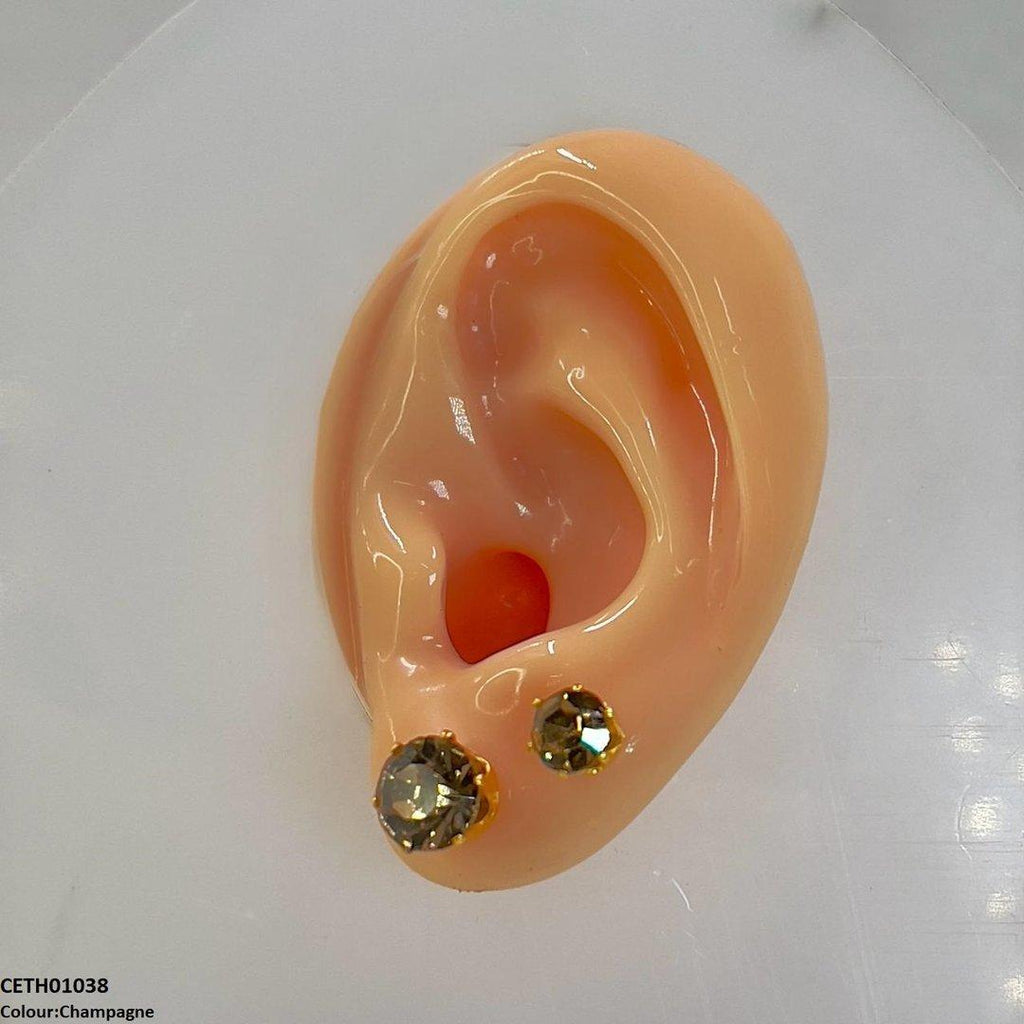 Round Stud 2 Tops Pair