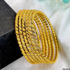 Rope Twist Bangles 6 Pcs Set