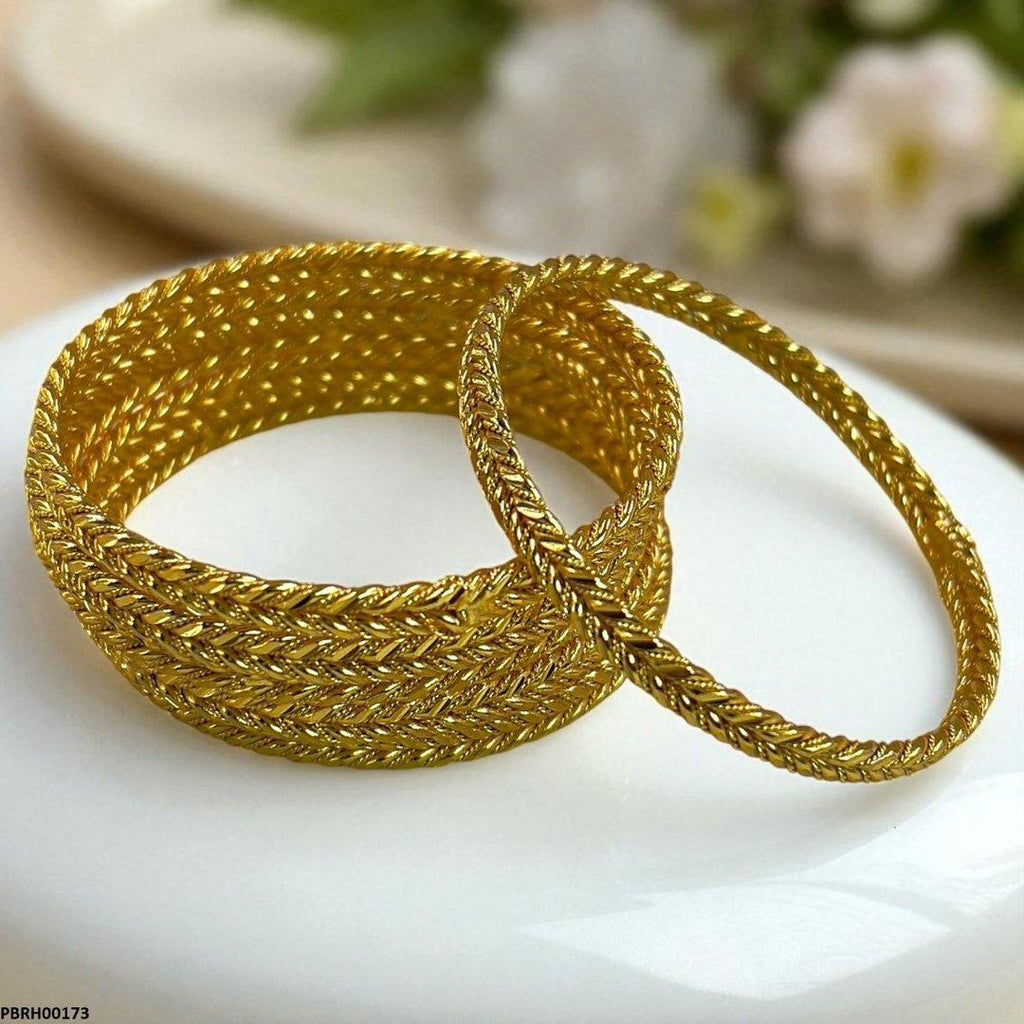 Double Rope Twist Bangles 6 Pcs Set