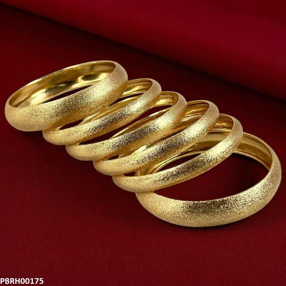 Sandblasted Bangles 6 Pcs Set