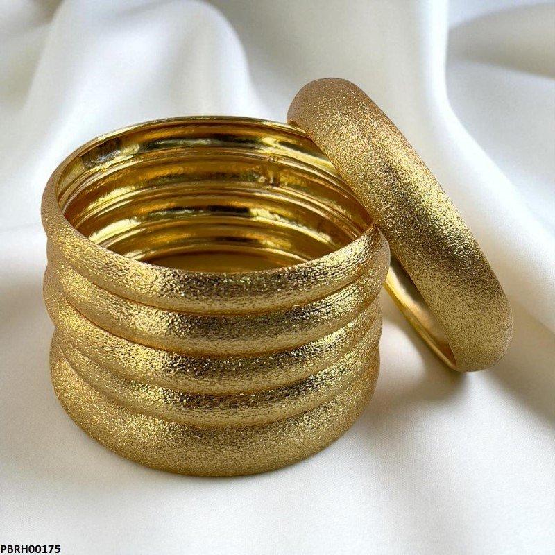 Sandblasted Bangles 6 Pcs Set
