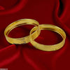 Textured Flat Bangles 2 Pcs Set