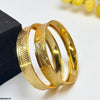 Textured Flat Bangles 2 Pcs Set