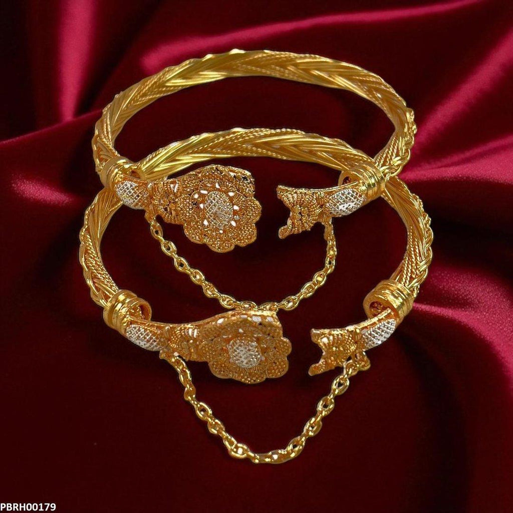 Flower Beza Hand Bangles Pair