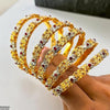 Flower/Leaf Bangles 6 Pcs Set