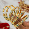 Flower/Leaf Bangles 6 Pcs Set