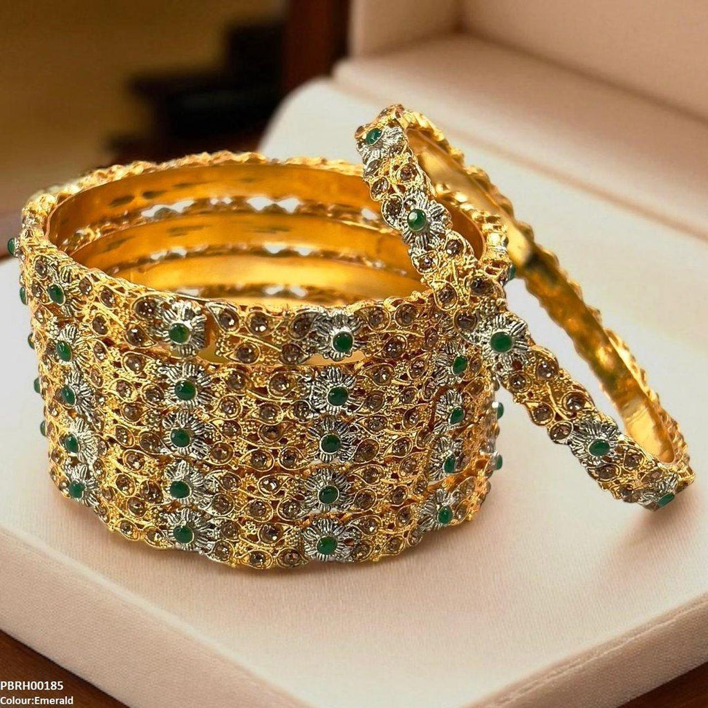 Flower/Leaf Bangles 6 Pcs Set