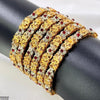 Flower/Leaf Bangles 6 Pcs Set