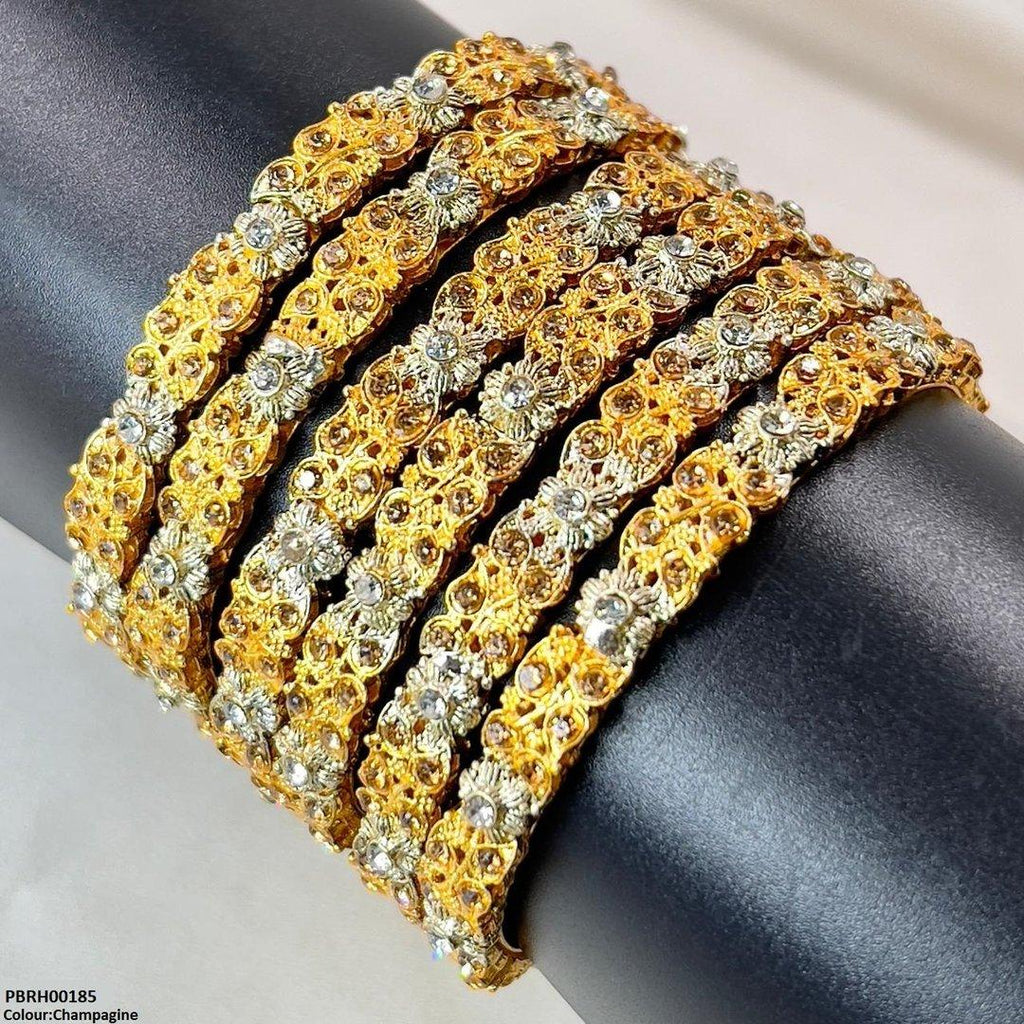 Flower/Leaf Bangles 6 Pcs Set