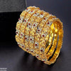 Flower/Leaf Bangles 6 Pcs Set