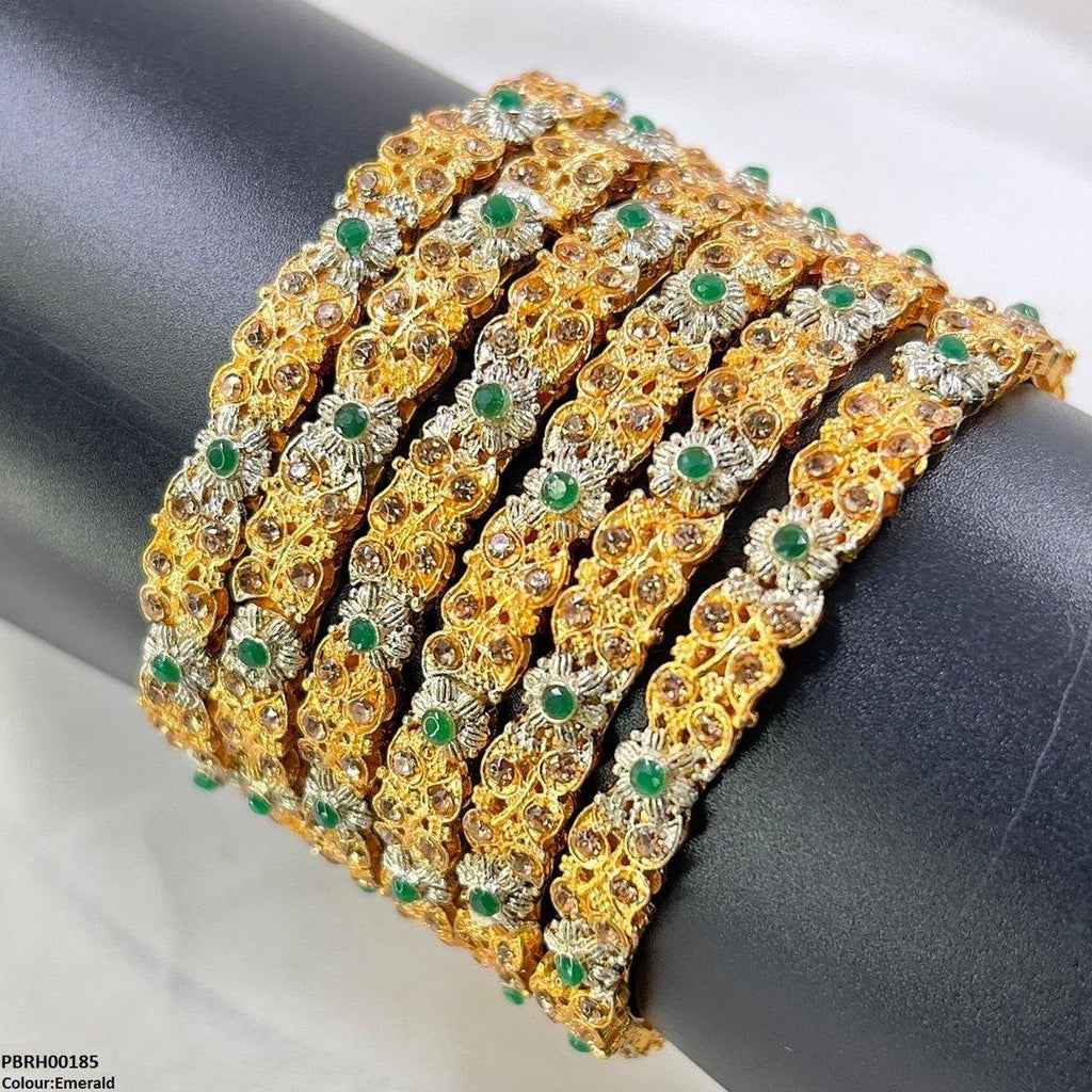 Flower/Leaf Bangles 6 Pcs Set