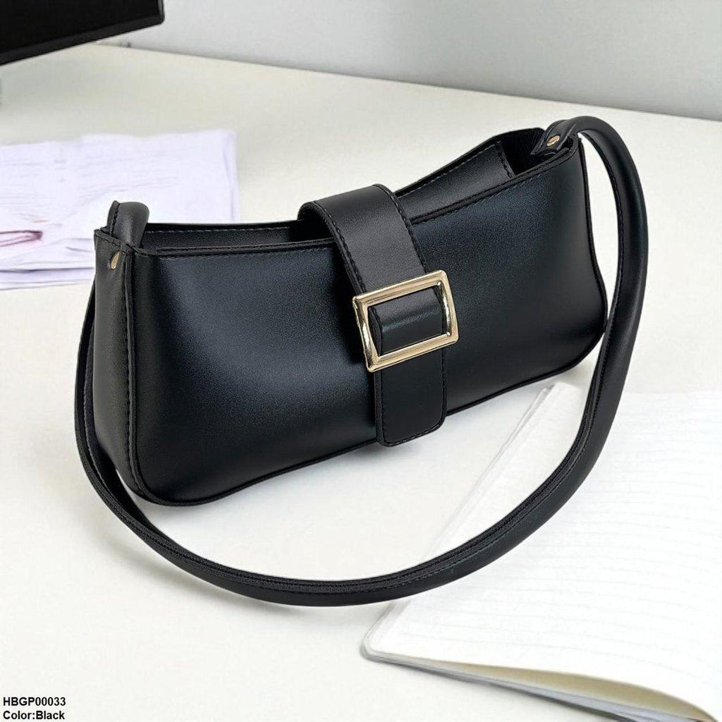 Midnight Buckle Armpit Ladies Hand Bag