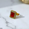 Square Stone Ring Adjustable