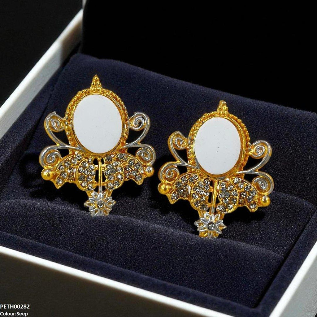 Oval Flower Tops Pair