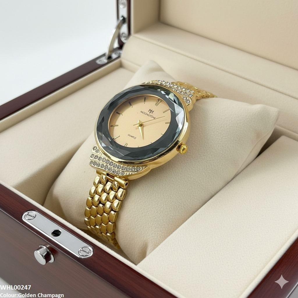 Round Shine Dial Watch