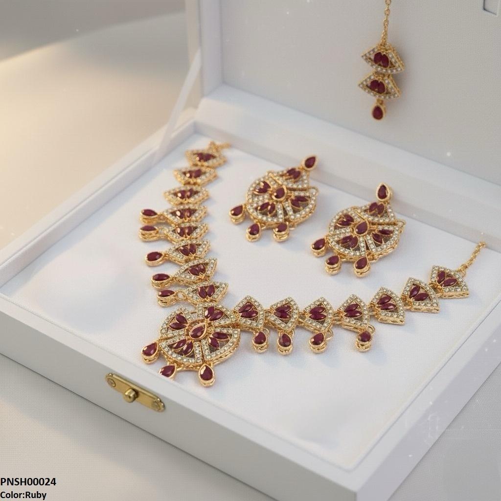 Marquise Tear Drop Necklace Set
