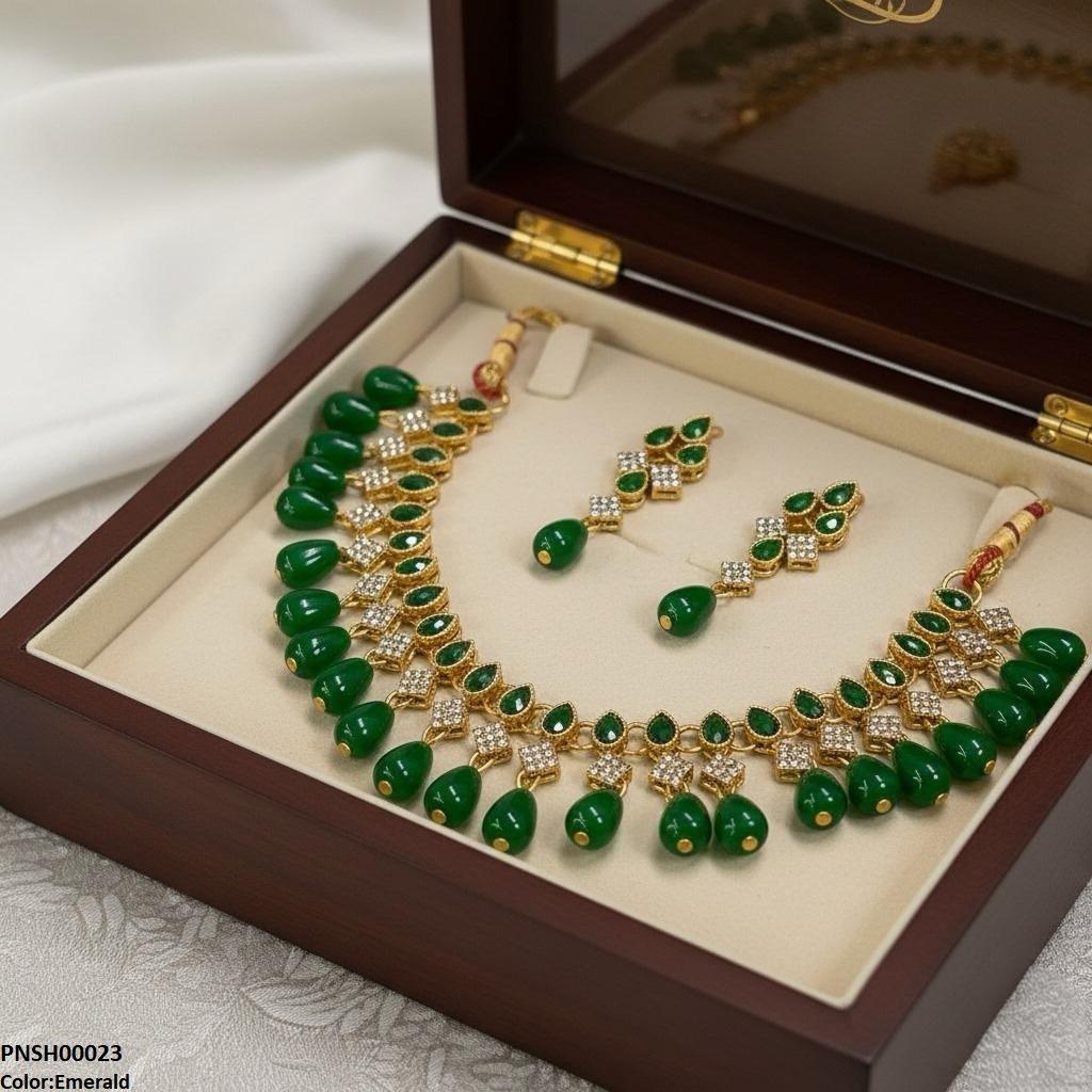 Tear Pearl Drop Necklace Set
