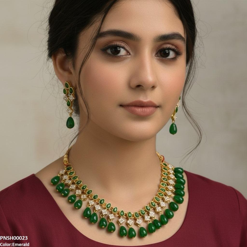 Tear Pearl Drop Necklace Set