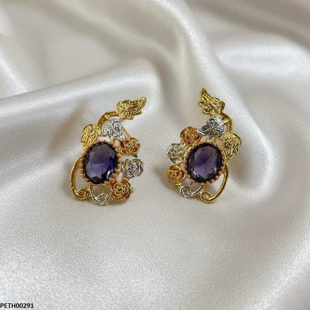 Oval Flower Tops Pair