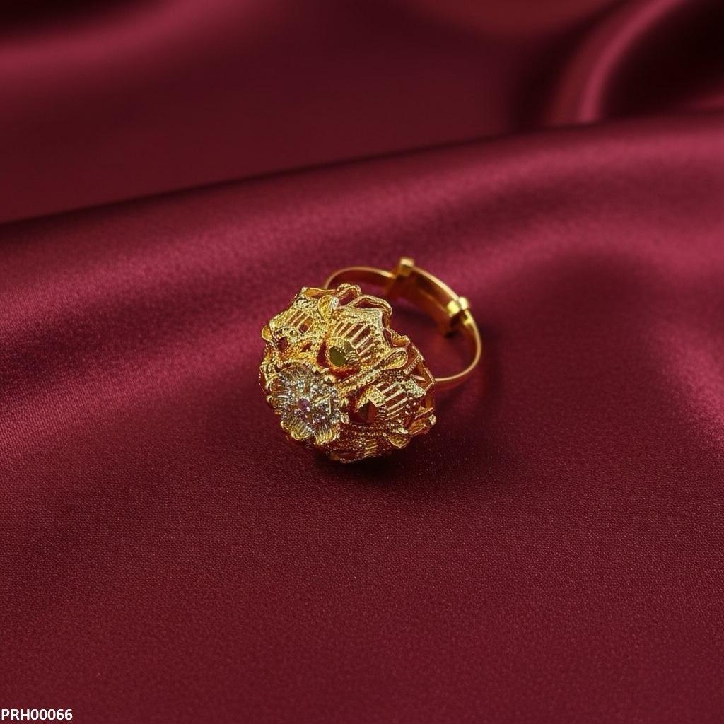 Round Flower Ring Adjustable