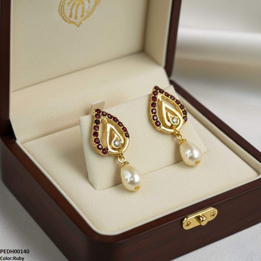 Tear Pearl Drop Earrings