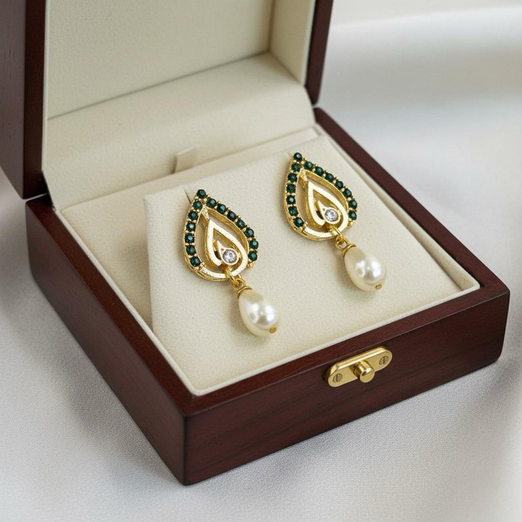 Tear Pearl Drop Earrings