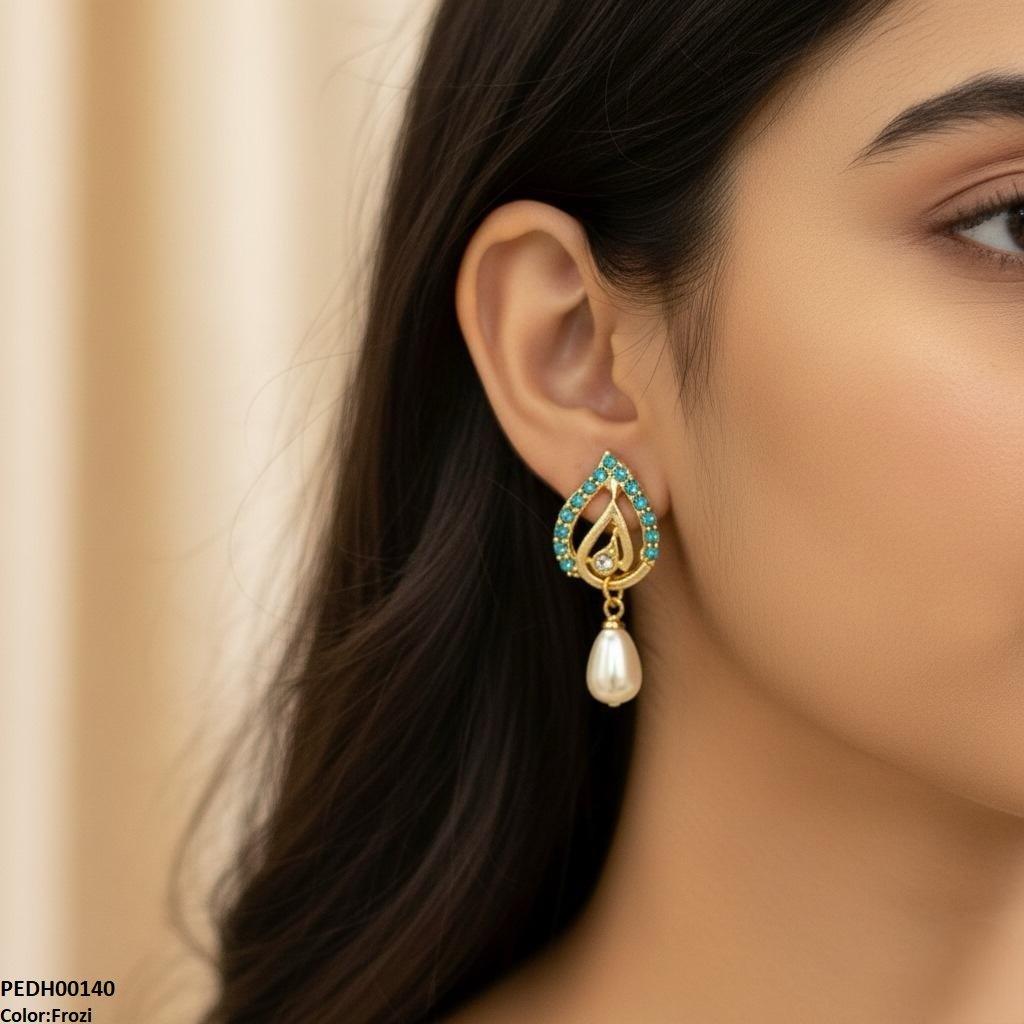 Tear Pearl Drop Earrings