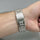 Square Stone Round Men's Watch