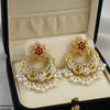 Moon Star Pearl Drop Earrings