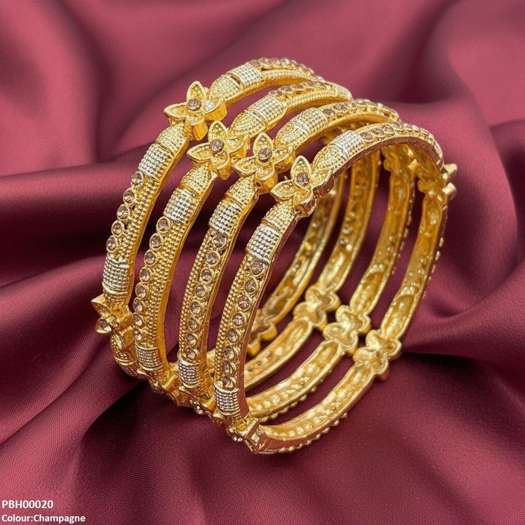 Flower 4 Pcs Of Bangles Set