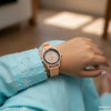 Stone Dial Rubber Strap Women's Watch
