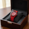 Stone Dial Rubber Strap Women's Watch