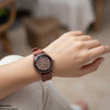 Stone Dial Rubber Strap Women's Watch