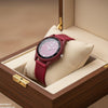 Stone Dial Rubber Strap Women's Watch